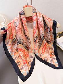 1 chiếc khăn bandana in họa tiết hạt điều, chất liệu giả lụa, đa năng cao cấp, có thể dùng làm khăn quàng cổ, khăn trùm đầu hoặc khăn choàng. - Nhiều màu - Xem 5