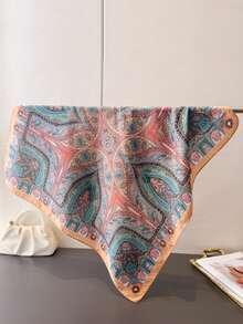 1 chiếc khăn bandana in họa tiết hạt điều, chất liệu giả lụa, đa năng cao cấp, có thể dùng làm khăn quàng cổ, khăn trùm đầu hoặc khăn choàng. - Nhiều màu - Xem 8