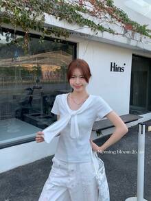 Women Tops - Blue - View 8