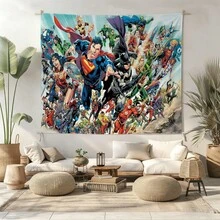 1pc Classic M Arvel Superheroes Timeless Collection Tapestry Avengers S Pider-Man Wolverine I Ron Man Group Photo Living Room Bedroom Wall Hanging Decor Boys Room Gaming Room Game Room Scene Layout Anime Fans Gathering Photography Background Dorm Aesthetic Art Wall Hanging Table Backdrop - Nhiều màu - Xem 2