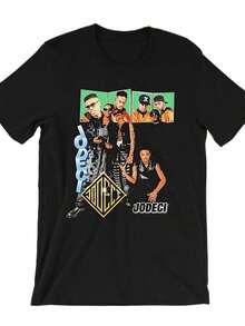 Camiseta Gráfica Vintage de la Banda Jodeci para Hombre - Camiseta Retro R&B de Talla Grande con Fotos de los Miembros y Logotipo, Camiseta Casual de Manga Corta y Cuello Redondo para Hombre (Tallas S-5XL) - Ropa para Fanáticos de la Música de los 90, Tallas Grandes, Ropa para Hombres Altos y Corpulentos, Ropa para Hombres Altos y Corpulentos - Negro - Ver 1
