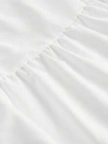 YHHSHEIN MOD Vestido con frente torcido, volantes en capas, empalmado y cintura ajustadaYHH - Blanco - Ver 4