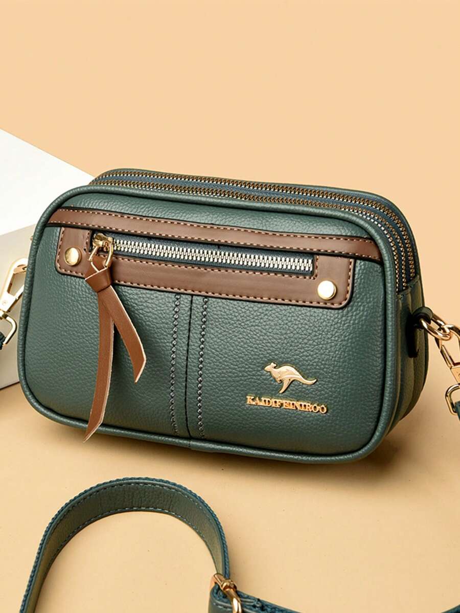 Fashion Retro Women's Shoulder Bag Girls High Quality Soft Leather Crossbody Bags Solid Color Simple Female Messenger Bag