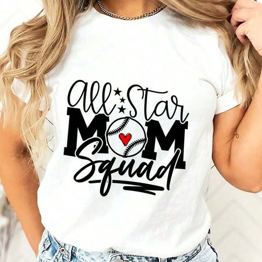 Nueva Llegada 2026 Camiseta All Star Mom, Regalo para el Día de la Madre, Camiseta All Star Mom de Talla Grande, Camiseta para Mamá, Camiseta con Número de Béisbol, Regalo para Mamá, Regalo para Esposa, Camiseta de Algodón 100% Algodón para Mujer, Diseño Limpio y Versátil, Adecuada para Todas las Personas, ya sean Mujeres o Hombres, Tela Duradera de Alta Calidad Adecuada para Todas las Temporadas, Suave al Tacto pero Hecha para Durar, Camisetas Transpirables para Mujer. En caso de OuiT. S para Mujeres. En VaC. Ation OuiT. S WoM. Camiseta de Mujer CostumeSoft de Tela Transpirable, 100% Algodón, para Uso Diario, con Estampado Gráfico - Blanco - Ver 1