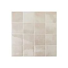 shiny home Peel-And-Stick Splash Guard - 1/5/10 Pieces 10.5 Inches * 10.5 Inches - 3D Self-Adhesive Peel-And-Stick Tile Splash Guard Suitable For Kitchen, Bathroom, And Wall Tiles. Checkerboard Pattern. - Beige - View 10