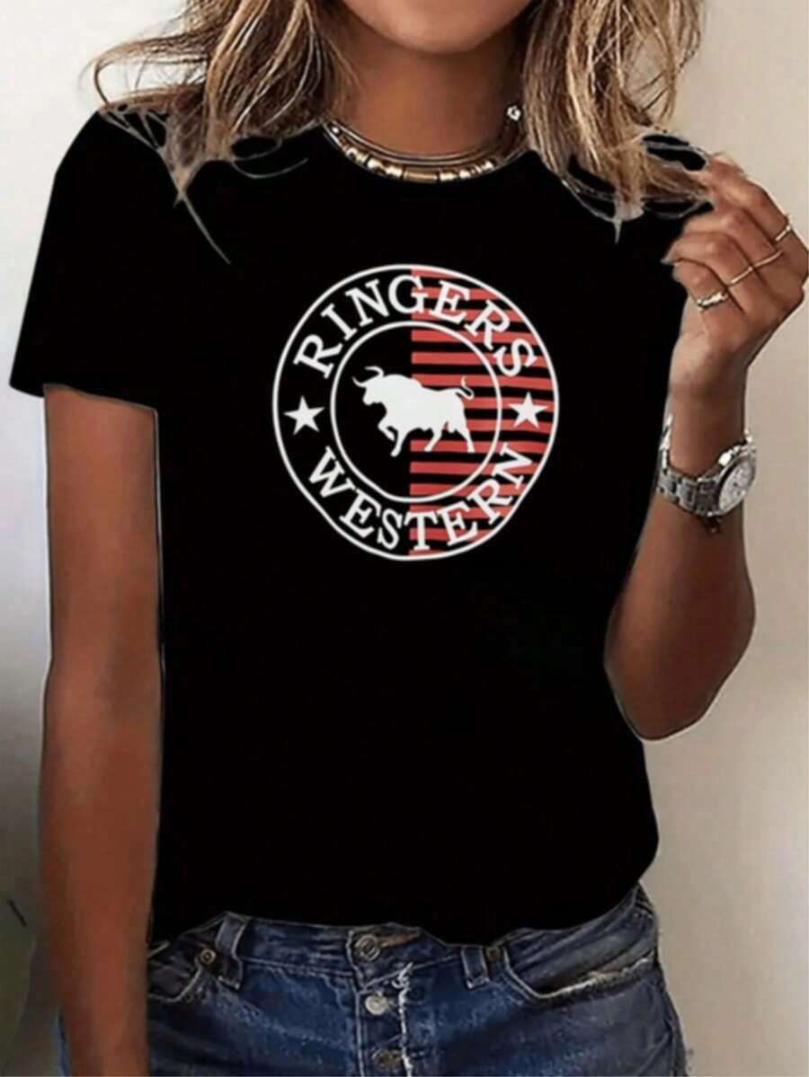 1 Piece DJO Retro 90s T-Shirt - Unisex Black T-Shirt With Purple DJO Graphic Print, Casual Streetwear For All Seasons, 180g 100% Cotton. - 黑色 4 - 查看 1