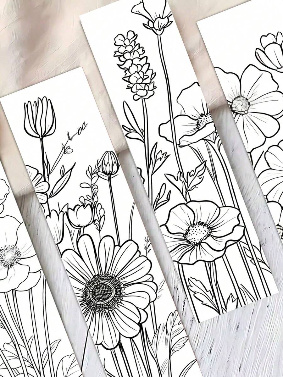 32pcs Eid Al-Adha Bookmarks With Exquisite Black And White Line Art, Creative DIY Coloring Opportunity For Hand-Painting, Perfect For Decorating Book Pages And Adding Vibrant Colors To Your Reading Materials - Multicolor - View 1