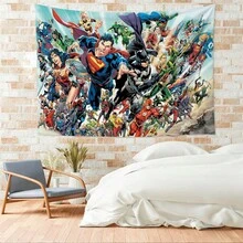 1pc Classic M Arvel Superheroes Timeless Collection Tapestry Avengers S Pider-Man Wolverine I Ron Man Group Photo Living Room Bedroom Wall Hanging Decor Boys Room Gaming Room Game Room Scene Layout Anime Fans Gathering Photography Background Dorm Aesthetic Art Wall Hanging Table Backdrop - Nhiều màu - Xem 6