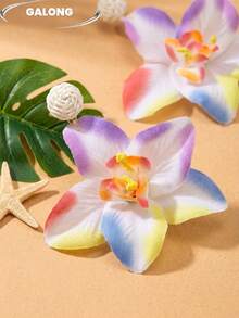 Pendientes florales grandes, pendientes hechos a mano con pétalos y estambres 3D, amarillo, perfectos para el verano, viajes, combinando con vestidos de playa - Multicolor - Ver 6