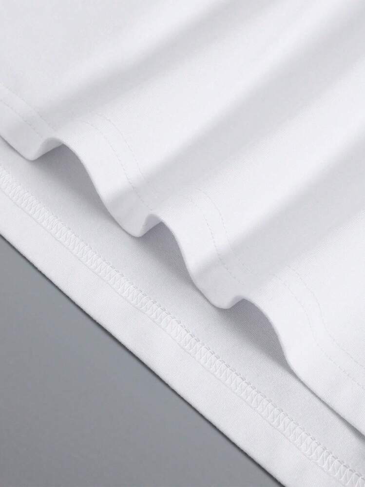 Women's Casual Sports T-Shirt, Short Sleeve, White With Bold Text DONE NOT MAD -- Elastic Crew Neck Shirt, Machine Washable, Comfortable Fit For All Seasons, Perfect For Daily Wear And Casual Activities. - trắng - Xem 2