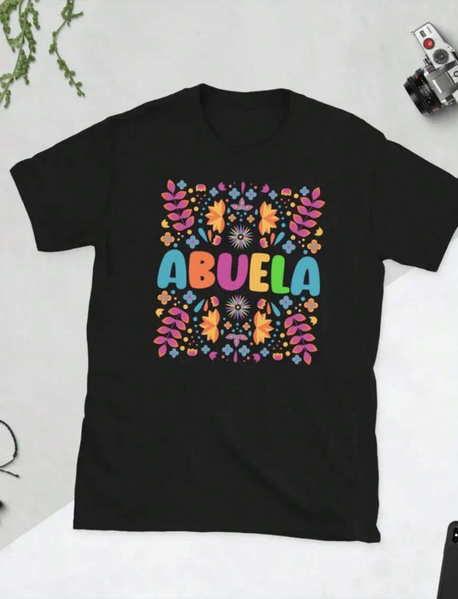 Camiseta Unisex Casual para el Día de la Madre, Regalos para Abuelas, Moda - Negro 1 - Ver 1