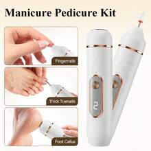 Hailicare 2-In-1 Electric Nail & Foot File, Callus Remover, Electric Nail Grinder, Professional Portable Nail Clipper (With Replaceable Grinding Heads), Foot Care Tool, Suitable For Home And Travel Outdoor Use - View 3