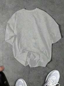 X Sport MetroGents Men's Casual Short Sleeve Crew Neck Letter Print T-Shirt, Summer - 黃色 - 查看 3