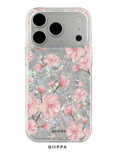 1 pieza Funda de teléfono con diseño pintado a mano de peonía floral de textura de concha marina en color rosa, adecuada para iPhone 17 Pro Max, 16 Pro Max, 15 Pro Max, 14 Pro Max, funda de teléfono con estilo coreano e interesante, compatible con iPhone 11/12/13/14/15/16 Pro Max Plus, diseño elegante para hombres y mujeres, regalo ideal para Navidad, San Valentín, Pascua, temporada de bodas y cumpleaños para la novia