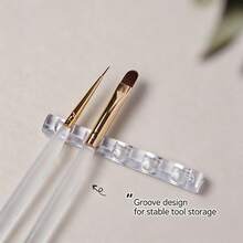 26-Hole Acrylic Pen Holder Organizer, Minimalist Nail Art Brush Storage Rack, Desk Organizer,Room Decor - Multicolor - View 8