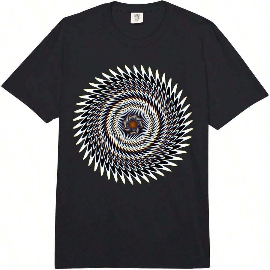 1 Piece Of A Glitch Roses. Vaporwave Otaku Glitch Art Print Gif T-Shirt For All Seasons, 100% Cotton, Single-Sided Print, Crew Neck, Short Sleeve, Unisex, Base Layer, 180g Cotton. - 顏色 1 - 查看 1