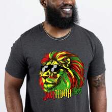 destockage haut femme été Juneteenth Lion Graphic T-Shirt: , Since 1865 haut femme été - Verde militar - Ver 2