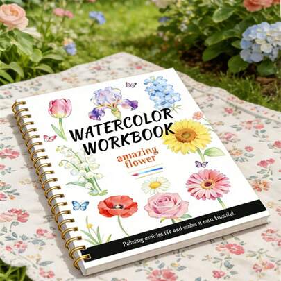Sổ vẽ màu nước 200/300gsm với những hình vẽ hoa văn tinh tế, album màu nước đóng gáy chắc chắn dành cho người lớn mới bắt đầu luyện tập.