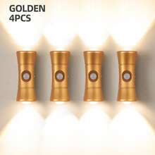 1/2/4pcs Dimmable Magnetic LED Night Light, Infrared Sensor + USB Rechargeable Wall Lamp, Smart LED Sensor Wall Light, 3-Color Dimmable, Wireless LED Wall Lamp Suitable For Stairs, Bedroom, Hallway, Kitchen, Cabinet, Yard, Room Decor, Bedroom Decor, Home Decor, Christmas, Halloween Decoration - Multicolor - View 38