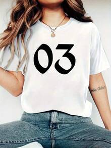 Unisex Short-Sleeved T-Shirt For Ladies. Fashionable, Creative, Printed T-Shirt. Suitable For All Seasons. Stylish, Easy, Casual, Comfortable, Soft, Perfect For Fitness And Everyday Outdoor Activities. Versatile And Fashionable For Year-Round Wear. Men's T-Shirts,  Women's T-Shirts, Boho Chic T-Shirts, Teacher Gifts, T-Shirt For Curvy Women's Outfits, Y2k. - 白色 - 查看 6