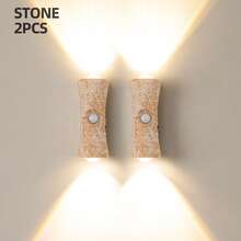 Smart LED Wall Light, 3-Color Adjustable, With Motion Sensor, Indoor Magnetic LED Sensor Wall Light, Battery Powered, Adjustable Color Temperature, USB Rechargeable Night Light, Wireless Magnetic Wall Light, Suitable For Hallway, Bathroom, Bedroom - Hourglass Design [Regular Version] - View 23