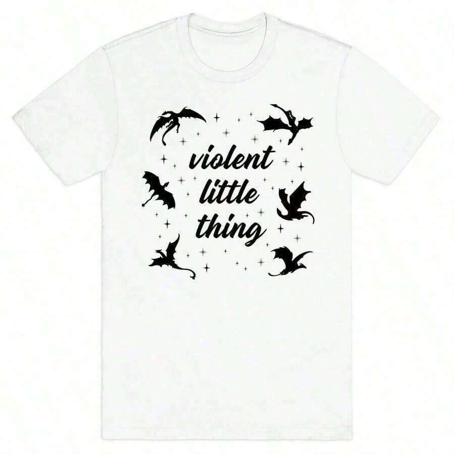 Cute Premium Unisex Casual T-Shirts - Officially Licensed Fourth Wing Merch, Featuring Fourth Wing, Iron Flame, Violet Sorrengail, Sy Reader, Bookish, And Rebecca Yarros. Experience Unmatched Comfort And Durability With Our 220gsm 100% Cotton T-Shirt. Designed For Those Who Value Quality And Substance, This Tee Offers A Structured Fit, A Soft Texture, And Long-Lasting Durability. Perfect For Casual Wear, Layering, Or As An Everyday Essential, It's Breathable Yet Resilient-Your New Favorite Shirt. 2025 - 白色 3 - 查看 1