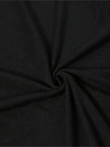 Camiseta Estampada de Moda para Mujer de Tallas Grandes, Cuello Redondo, Estilo Casual, Ligera y Transpirable, Adecuada para Primavera y Verano - Básica y Versátil - Negro - Ver 6