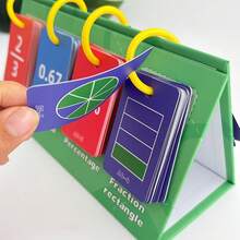 Lachilly Fraction Decimal Percentage Conversion Flash Cards | Educational Math Manipulatives With Visual Fraction Circles, Elementary Homeschool Math Learning Aids For Kids - Multicolor - View 5