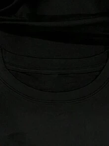Women's Mexican T-Shirt With 67 Letter Print, Six Seven, Short Sleeve, Round Neck, Casual Style, Breathable Medium Elasticity Fabric, Machine Washable, Summer Clothing, Comfortable Style, Fashionable Summer Cotton T-Shirt - 黑色 - 查看 4