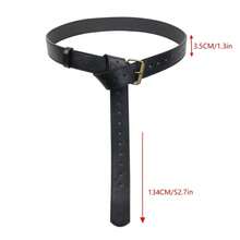 Bộ 2 chiếc thắt lưng da PU thời Trung cổ Phục hưng, thắt eo, + thắt lưng váy leo núi, phụ kiện trang phục hiệp sĩ Viking, thích hợp cho phụ kiện hóa trang Halloween, bộ phụ kiện trang phục nữ. - A - Xem 3