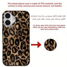 獵豹豹紋時尚霧面黃色豹紋 TPU 手機殼，適用於 iPhone 14/13/12/11 系列、X/Xs、8/7 Plus - 保護套 - 彩色 - 查看 4