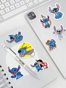 Disney 50张迪士尼卡通人物贴纸，装饰贴纸，可用于行李箱、手机、水杯等，史迪奇图案。 - A - 查看 3