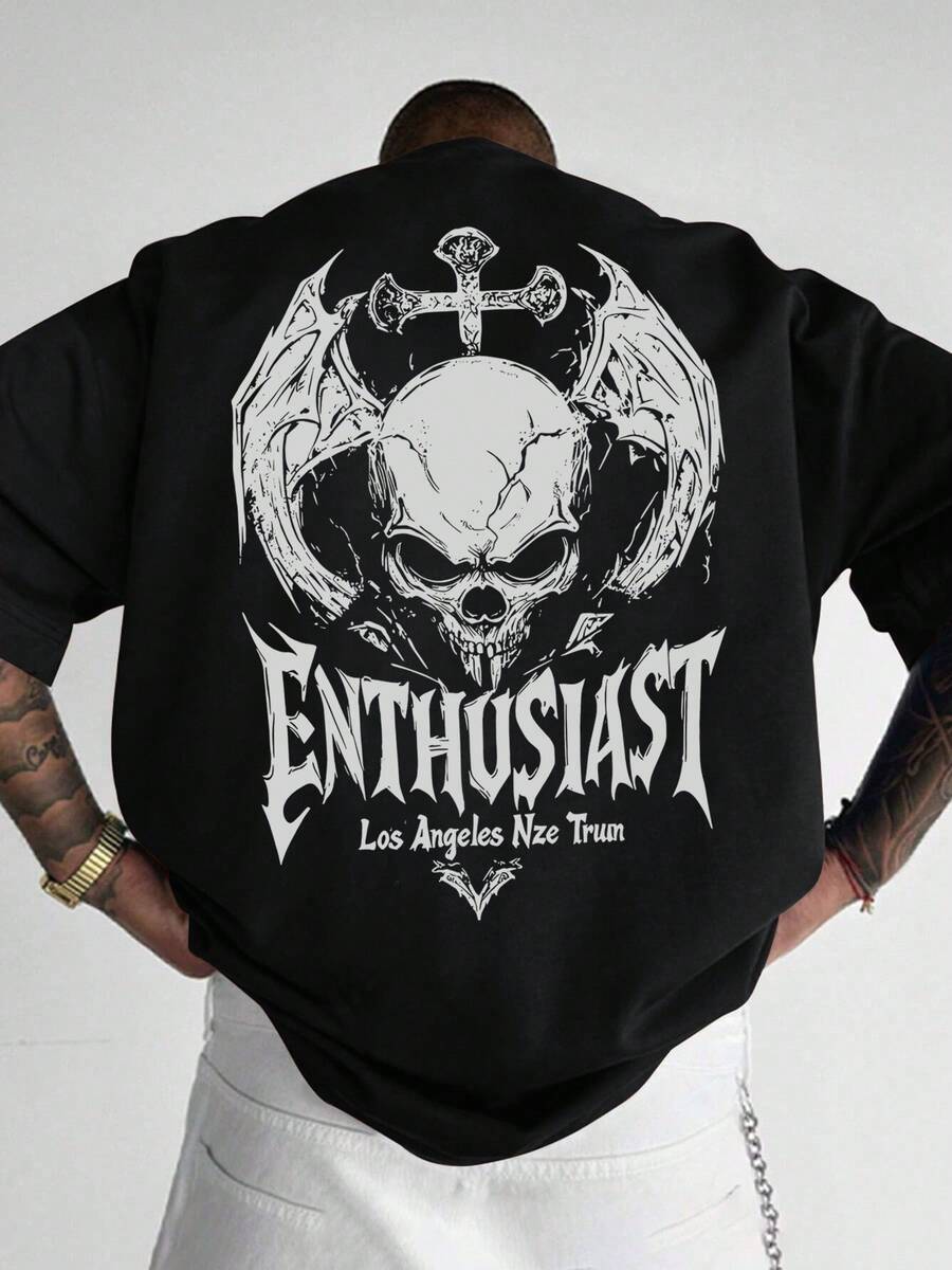 Men's T-Shirts For Spring And Summer - Black - View 1