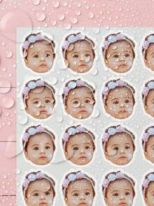1-10 miếng nhãn dán ảnh tùy chỉnh, nhãn dán cá nhân hóa, nhãn dán khuôn mặt, nhãn dán tài trợ, nhãn dán bình nước, nhãn dán laptop, phù hợp cho kỷ niệm, ngày lễ tình nhân, ngày của mẹ, sinh nhật, ngày của cha, tốt nghiệp, đám cưới, tân gia - Nhiều màu - Xem 3