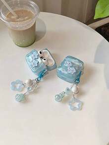 3D Star Expression Compatible With Apple 1/2/3 Generation Protective Case, Transparent Blue Pendant For Pro/Pro 2 Generation - Multicolor - View 3
