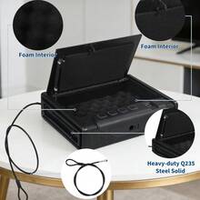Quick Access And - Biometric Gun  - Fingerprint, Keypad And Key - Lighted Storage For Bedroom, Living Room Or Closet, Efficient Protection And Organization - B - View 4