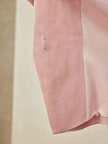 PREMIUM CHALECO DE LINO CON DOBLE LAZO EN LA CINTURA, PRIMAVERA/VERANO - Rosa - Ver 7