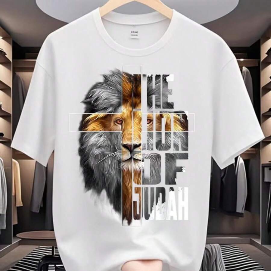 Printed T-Shirt For Men And Women - 白色 - 查看 1