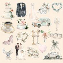 1 Set, Wedding Theme Stickers, Love & Friendship Scrapbooking Stickers, Handmade DIY Planner Stickers, Handcraft Holiday Gift Stickers, Bookmark Planner Stickers - A - View 1