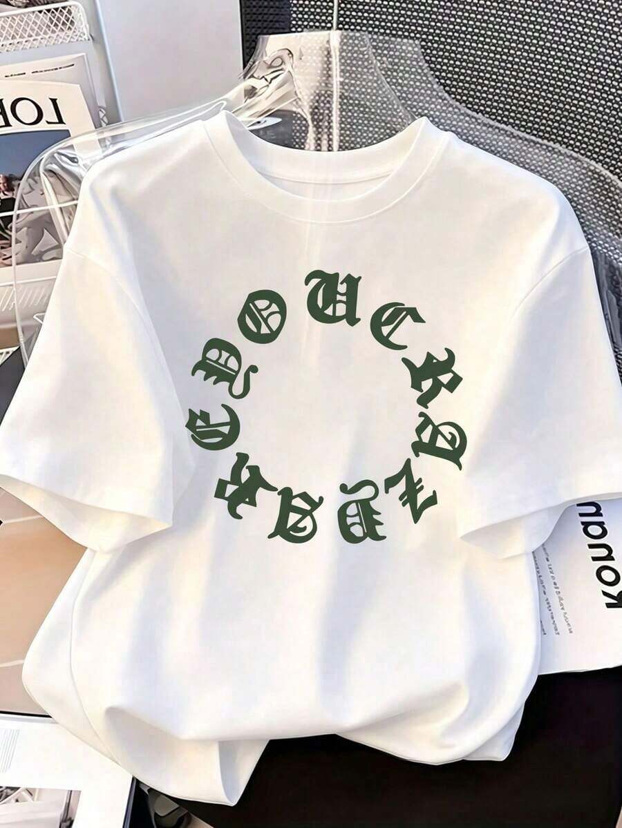 short-sleeveCamiseta de mujer estampada de manga corta para verano, tela de poliéster, estilo multifuncional, corte regular, peso 180 gramos, 1 unidad.100% Cotton - Blanco - Ver 1