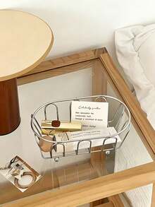 Metal Storage Basket Multifunctional Desk Organizer Box For Accessories Cosmetics Durable Desktop Organizer Rack Iron Art Small Storage Basket Suitable For Vanity Desk Photo Props Shelf Baskets Men Women Storage Organization Home Decor Back To School - Multicolor - View 9
