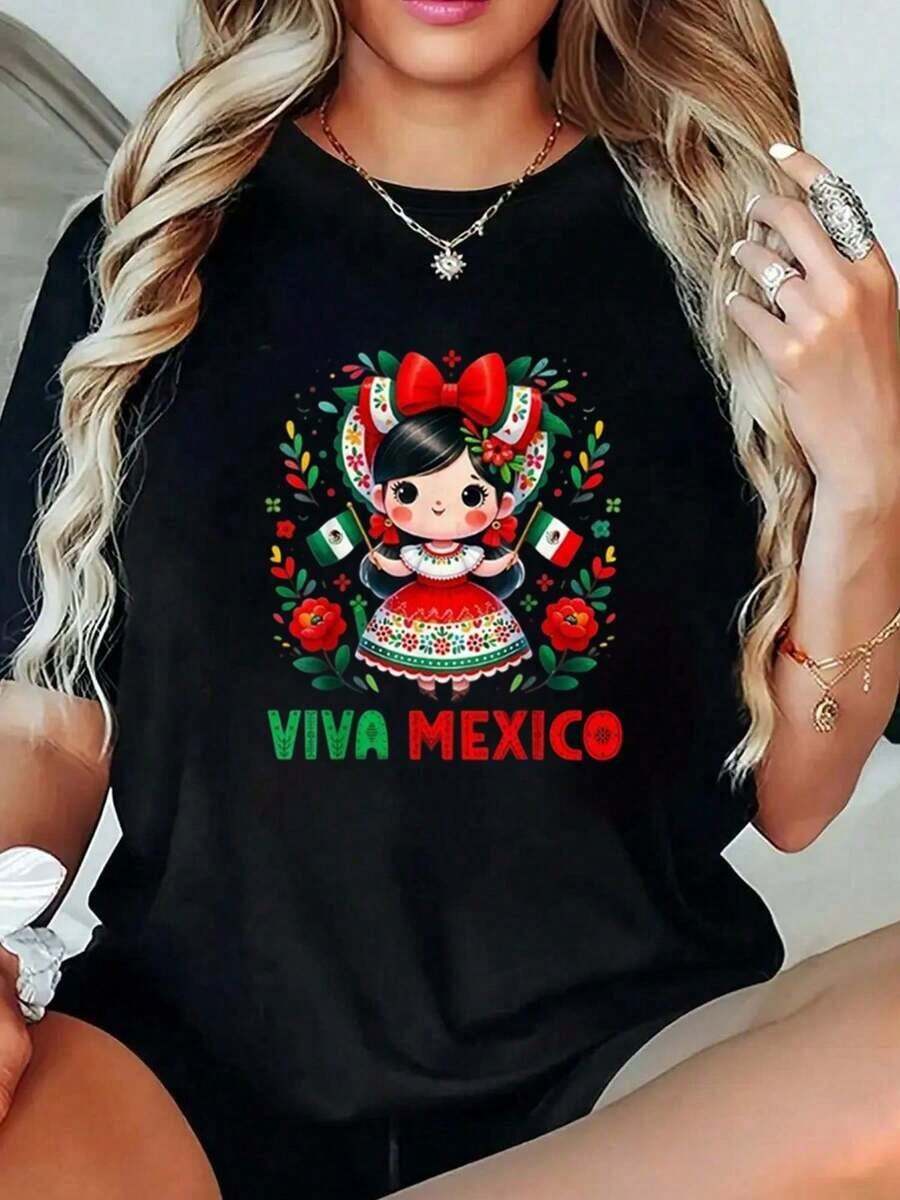 Camiseta de manga corta personalizada con estampado y fondo de color sólido, con modelos básicos y versátiles para el verano, y la versión holgada y ajustada es adecuada para diversas formas corporales. Tela de algodón suave y transpirable, agradable al tacto y transpirable, ideal para el verano, con estampados sencillos y a la moda, duradera, para viajes diarios, caminatas y citas, ocio y uso cotidiano, rentable. - Negro - Ver 1