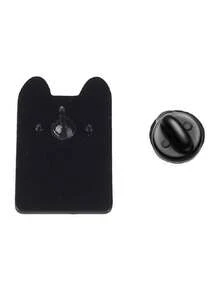1 pieza Broche de esmalte de consola de juegos con diseño de oreja de gato pixelado, divertido texto "Cosmic" y color morado, accesorio de moda, regalo para amigos - Morado - Ver 9