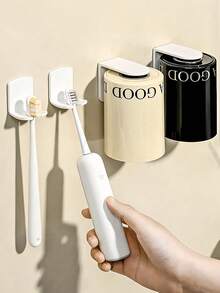 Tasse de rinçage magnétique suspendue, tasse à bain de bouche inversée avec ventouse, idéale pour les espaces d'évier de salle de bain sans perçage. Porte-brosse à dents avec support de tasse économisant l'espace, convient aux femmes et aux hommes pour la maison, la caravane et la salle de bain. Accessoires de salle de bain, décoration de maison, décoration de pièce - Multicolore - Voir 8