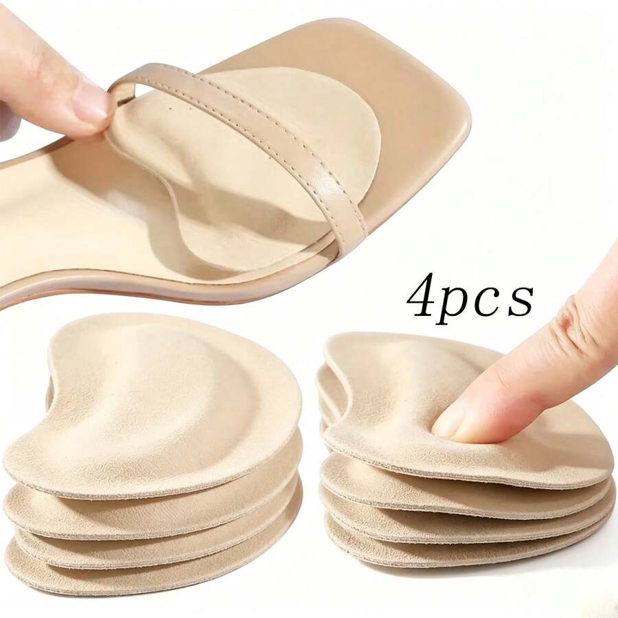 2 Cặp Miếng Lót Giày Cao Gót Tự Dính - Chống Trượt, Thoáng Khí, Dày Đệm, Tăng Cường Độ Bám và Khả Năng Chống Mài Mòn - Màu be - Xem 1