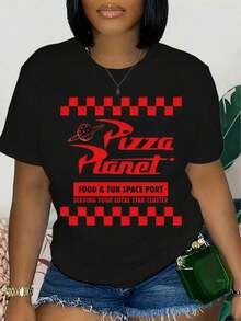 Women's Casual Short Sleeve Crew Neck T-Shirt - Black - View 6