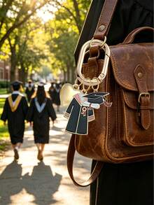 Graduation Memory Keychain 2026, Unisex Bachelor's Gown & Doctoral Cap Pendant Keyring Bag Charm, Y2K Style Graduation Commemorative Ornament, Multi-Functional Decor For Backpack Shoulder Bag Wallet Earphone Case Suitcase And Car Interior - Multicolor - View 2