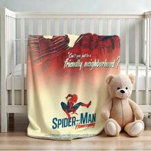 1pc Cartoon Character Printed Blanket,Superhero Movie Print Blanket,Retro Cartoon Style Throw Blanket,Cartoon Character Printed Blanket,All-Season Universal Nap Blanket,Character Home Decor Blanket,Modern Fashion Gift Suitable For Home Bedroom Bed Sofa Office Lunch Break Cover Picnic Blanket - Nhiều màu - Xem 4