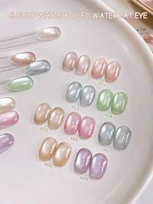 MISS SHAKA 10ml Summer Nails White Pink Grey Boiling Water Glass Bead Cat's Eye Gel Nail Polish Glue 2026 Popular Whitening Ice Transparent Silk Glass Beads For Nail Salon Home DIY Vacation Nail Supplies - Multicolor - View 14