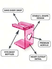 Rose Red Nail Polish Gel Inverted Holder, Acrylic Transparent Inverted Rack - Hot Pink - View 4